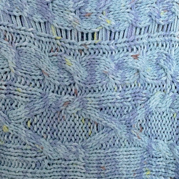 FREE PEOPLE Siren Blue Cable Knit Combo Vest Sweater - Picture 9 of 15